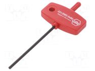 Wrench; hex key; HEX 2mm; Overall len: 95mm; Chrom-vanadium steel WIHA