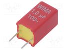 Capacitor: polyester; 1uF; 63VAC; 100VDC; 5mm; ±10%; 7.2x7.2x13mm WIMA