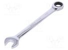 Wrench; combination spanner,with ratchet; 18mm YATO
