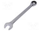 Wrench; combination spanner,with ratchet; 27mm YATO