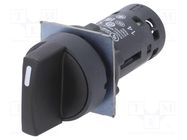 Switch: rotary; 22mm; Stabl.pos: 3; NO x2; black; none; 0.3A/240VAC SCHNEIDER ELECTRIC