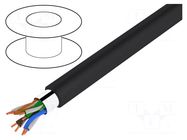 Wire; U/UTP; 4x2x24AWG; 5e; outdoor; wire; Cu; PE; black; 100m TECHNOKABEL