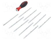 Kit: screwdrivers; hex key,Phillips,Pozidriv®,slot,Torx® WIHA