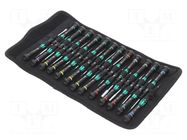 Kit: screwdrivers; precision; Kraftform Micro; case; 25pcs. WERA