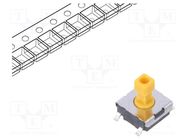 Microswitch TACT; SPST-NO; Pos: 2; 0.05A/24VDC; SMT; none; 1.47N OMRON Electronic Components