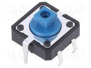 Microswitch TACT; SPST-NO; Pos: 2; 0.05A/24VDC; THT; none; 1.27N OMRON Electronic Components