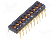 Switch: DIP-SWITCH; Poles number: 10; ON-OFF; 0.025A/24VDC; Pos: 2 OMRON Electronic Components