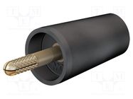 Connector: 4mm banana; adapter; 32A; black; 42mm; gold-plated STÄUBLI