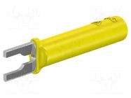 Connector: fork terminals; plug; 20A; yellow; Overall len: 37mm STÄUBLI