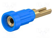 Connector: socket 1mm; blue; 20A; soldered; Type: insulated; 11.2mm STÄUBLI