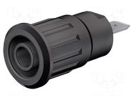 Connector: 4mm banana; socket; 24A; 1kV; Cutout: Ø12.2mm; black STÄUBLI