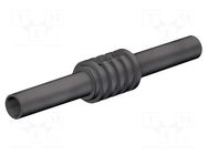 Connector: 4mm banana; adapter,socket; 1kV; 32A; 62.5mm; black STÄUBLI