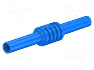 Connector: 4mm banana; adapter,socket; 32A; 1kV; 62.5mm; blue STÄUBLI