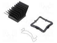 Heatsink: extruded; grilled; BGA; black; L: 25mm; W: 25mm; H: 19.5mm Advanced Thermal Solutions