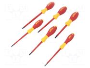 Kit: screwdrivers; insulated; 1kVAC; Phillips,slot; 6pcs. WIHA