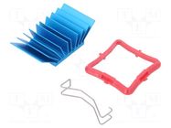 Heatsink: extruded; grilled; BGA; blue; L: 27mm; W: 27mm; H: 12.5mm Advanced Thermal Solutions