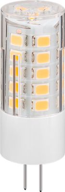 LED Compact Lamp, 3.5 W, transparent - base G4, warm white, not dimmable