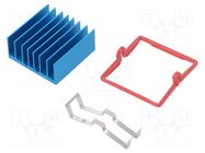 Heatsink: extruded; grilled; BGA; blue; L: 27mm; W: 27mm; H: 12.5mm Advanced Thermal Solutions