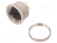 Connector: M16; socket; female; PIN: 14; 3A; 60V; soldering; straight LUMBERG