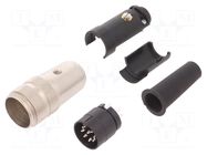 Connector: M16; plug; male; PIN: 8; 5A; 32V; 680; soldering; for cable BINDER