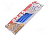 Hot melt glue; Ø: 11mm; blue; L: 200mm; Bonding: 15÷20s; 5pcs. MEGATEC