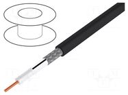 Wire: coaxial; BiTSAT 757; wire; Cu; PE; black; 6.9mm BITNER