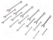 Wrench-set; bent,combination spanner; 17pcs. BAHCO