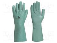 Protective gloves; Size: 10; green; cotton,nitryl; NITREX VE802 DELTA PLUS