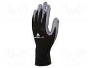 Protective gloves; Size: 7; grey-black; nitryl,polyester; VE712GR DELTA PLUS
