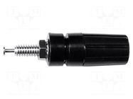 Connector: 4mm banana; socket; 15A; 2.5kV; black; nickel plated MUELLER ELECTRIC