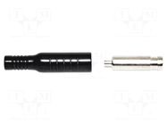 Connector: 4mm banana; socket; 15A; 5kVDC; black; nickel plated MUELLER ELECTRIC