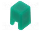 Button; push-in; none; 5.5mm; -25÷70°C; square; green OMRON Electronic Components