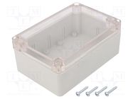 Enclosure: multipurpose; X: 90mm; Y: 135mm; Z: 55mm; ABS; grey; IP65 MASZCZYK