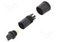 Connector: circular; plug; 719; female; PIN: 4; unshielded; 3A; IP40 BINDER