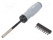 Kit: screwdrivers; with ratchet; Phillips,Pozidriv®,slot; 1/4" AVIT