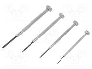Kit: screwdrivers; precision; slot; Size: SL 1,SL 1,6,SL 2,SL 2,4 C.K
