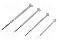 Kit: screwdrivers; precision; slot; Size: SL 1,SL 1,6,SL 2,SL 2,4 C.K