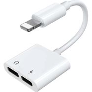 Joyroom S-Y104 headphone Lightning / 2x Lightning adapter - white, Joyroom