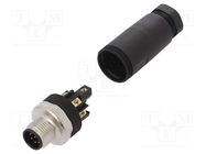 Connector: M12; plug; PIN: 8; male; A code-DeviceNet / CANopen 