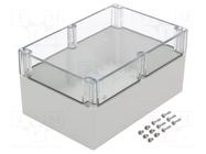 Enclosure: multipurpose; X: 164mm; Y: 244mm; Z: 120mm; EURONORD; grey FIBOX