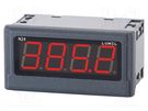 Voltmeter; digital,mounting; 0÷100V; LED; 4-digit; Char: 20mm; N24Z LUMEL