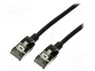 Patch cord; RJ45 plug,both sides; U/FTP; 6a; stranded; Cu; 0.5m LOGILINK