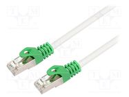 Patch cord; S/FTP; 6; solid; Cu; LSZH; grey; 10m; 27AWG; Øcable: 5.9mm LOGILINK