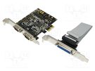 PC extension card: PCIe; RS232 LOGILINK