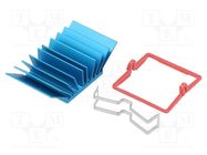 Heatsink: extruded; grilled; BGA; blue; L: 27mm; W: 27mm; H: 12.5mm Advanced Thermal Solutions