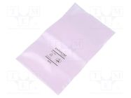 Protection bag; ESD; L: 203mm; W: 152mm; Thk: 90um; polyetylene; pink EUROSTAT GROUP