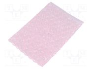 Protection bag; ESD; L: 150mm; W: 100mm; Thk: 55um; polyetylene; pink EUROSTAT GROUP