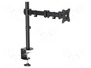 Monitor holder; 8kg; 13÷27"; Arm len: 428mm; for one monitor LOGILINK