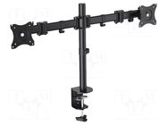 Monitor holder; 8kg; 13÷27"; Arm len: 428mm; for two monitors LOGILINK