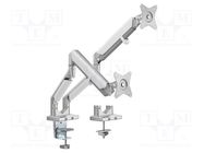 Monitor holder; 9kg; 17÷32"; Arm len: 506mm; for two monitors LOGILINK